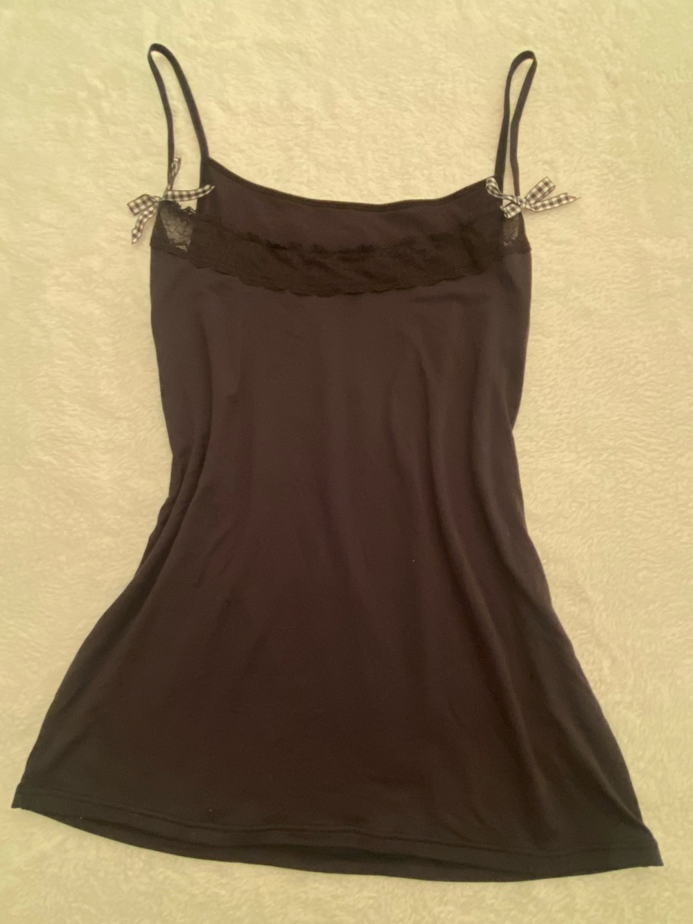 Black Lace-Trim Cami Top - Women